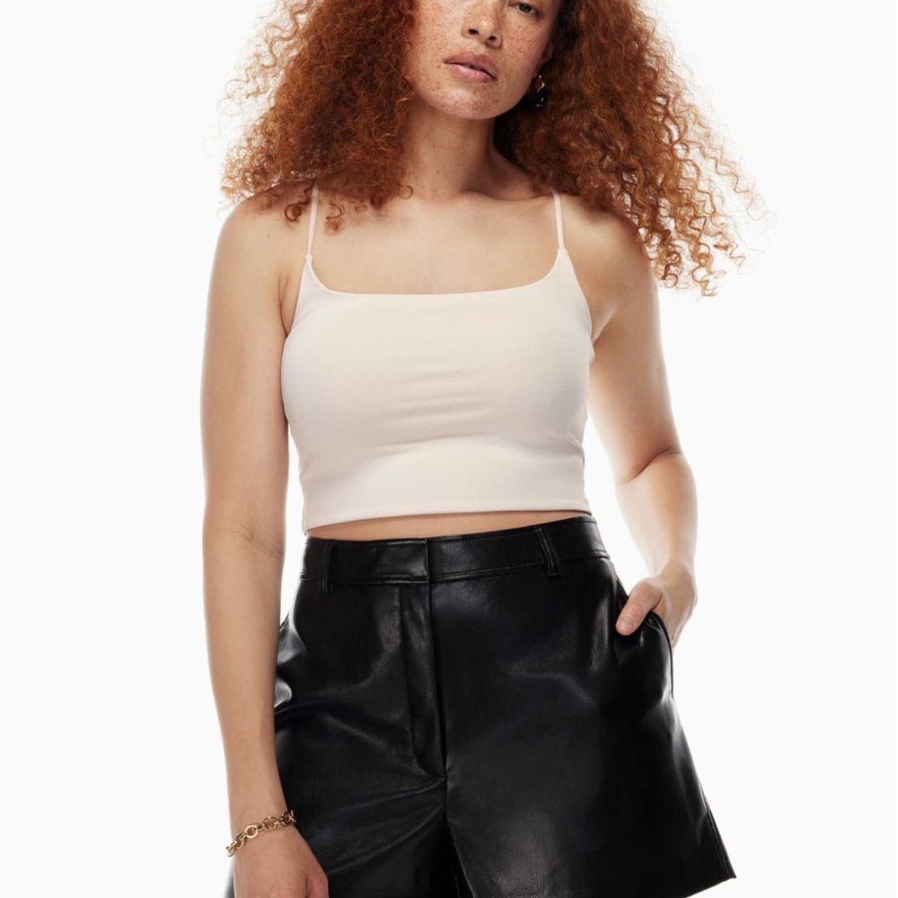 (Light Pink Purple) Aritzia Contour Cami Spaghetti Strap Crop Tank